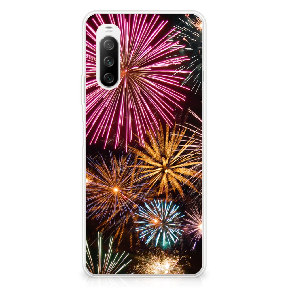 Sony Xperia 10 III Silicone Back Cover Vuurwerk