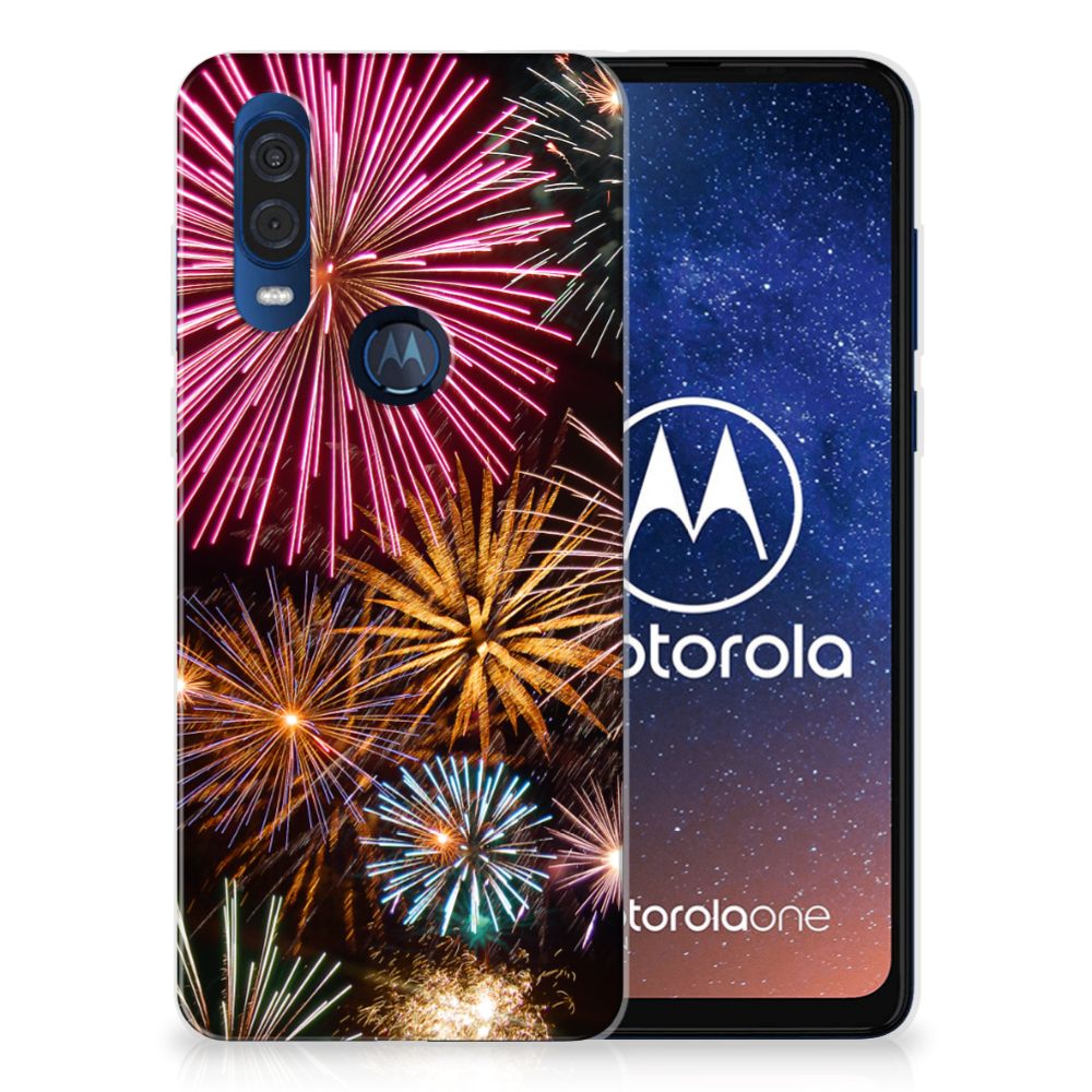 Motorola One Vision Silicone Back Cover Vuurwerk