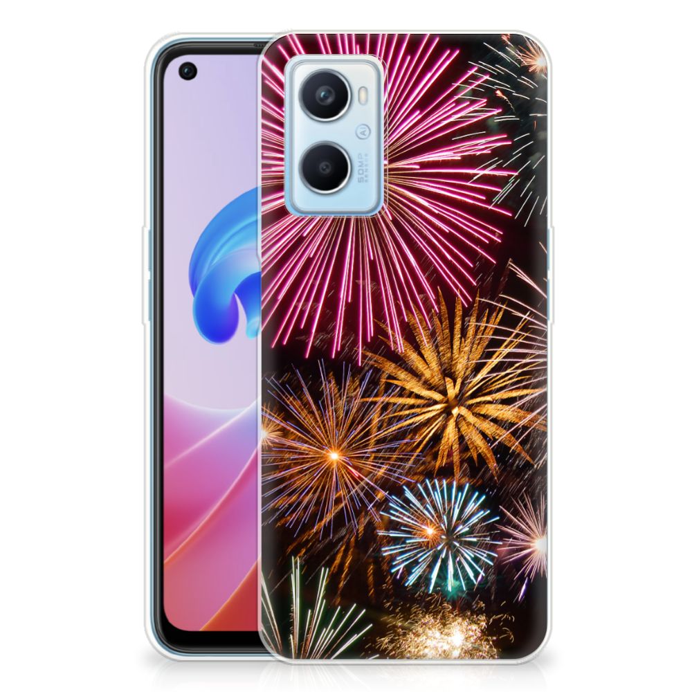 OPPO A96 | OPPO A76 Silicone Back Cover Vuurwerk