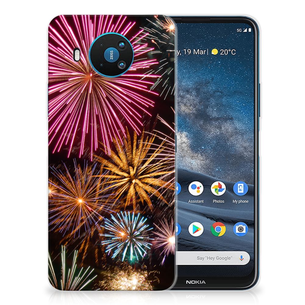 Nokia 8.3 Silicone Back Cover Vuurwerk