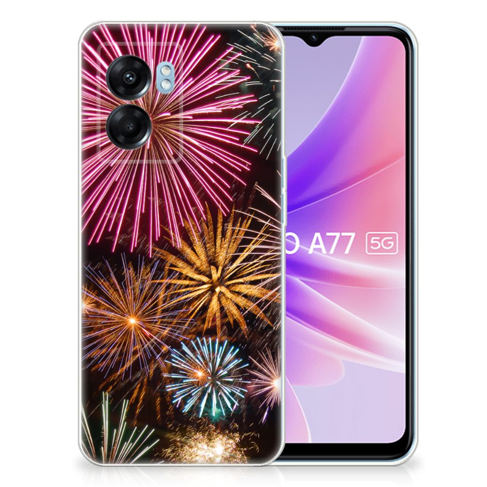 OPPO A77 | A57 5G Silicone Back Cover Vuurwerk