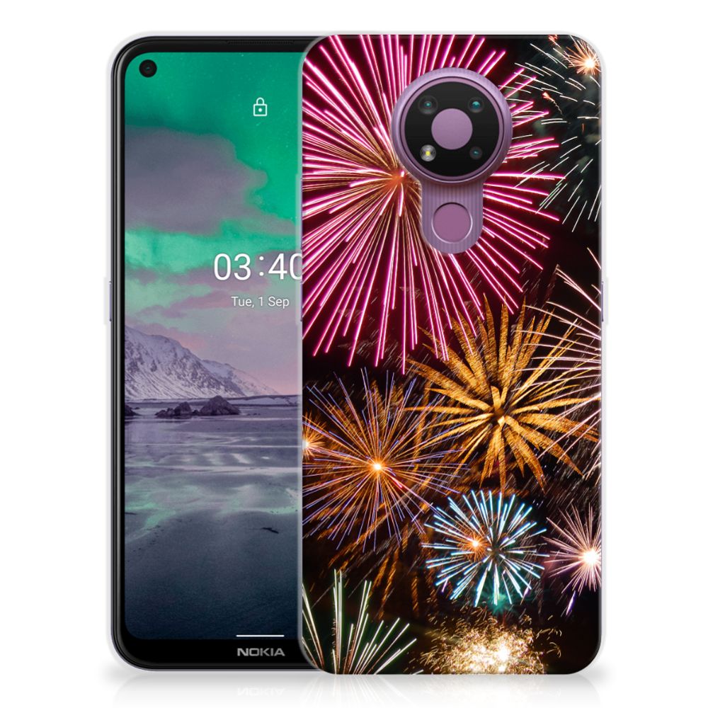 Nokia 3.4 Silicone Back Cover Vuurwerk