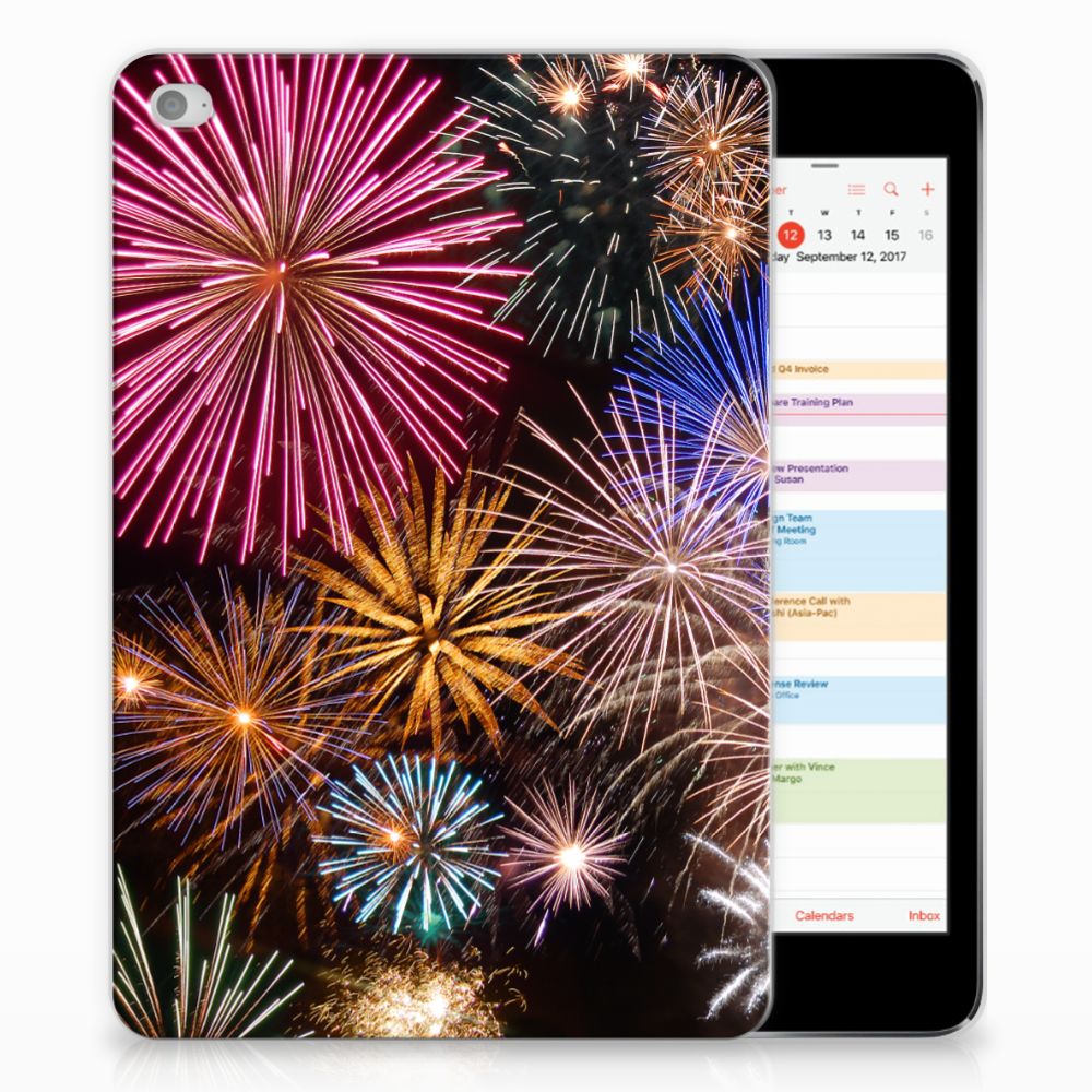 Apple iPad Mini 4 | Mini 5 (2019) Leuke Siliconen Hoes Vuurwerk
