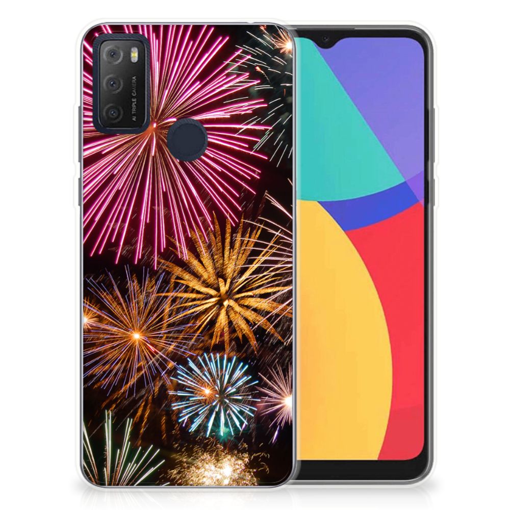 Alcatel 1S (2021) Silicone Back Cover Vuurwerk