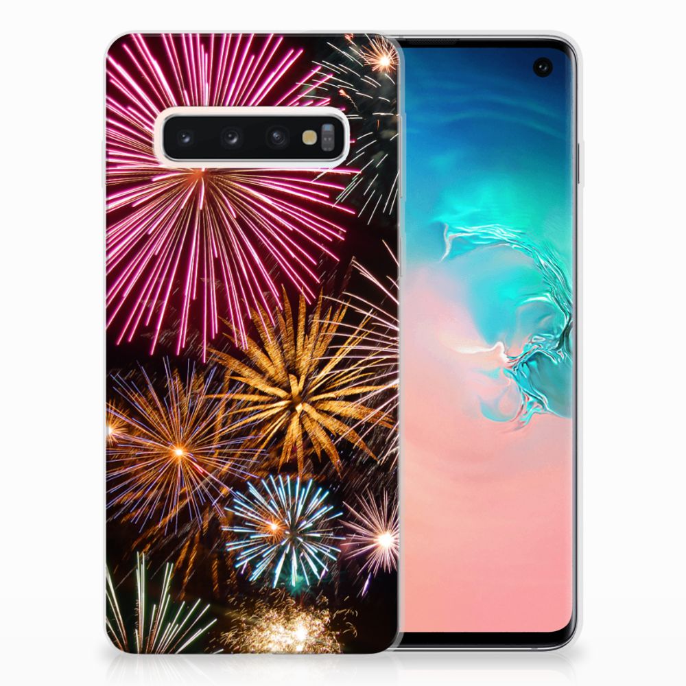 Samsung Galaxy S10 Silicone Back Cover Vuurwerk