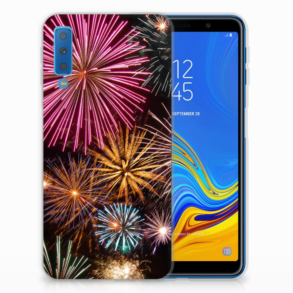 Samsung Galaxy A7 (2018) Silicone Back Cover Vuurwerk
