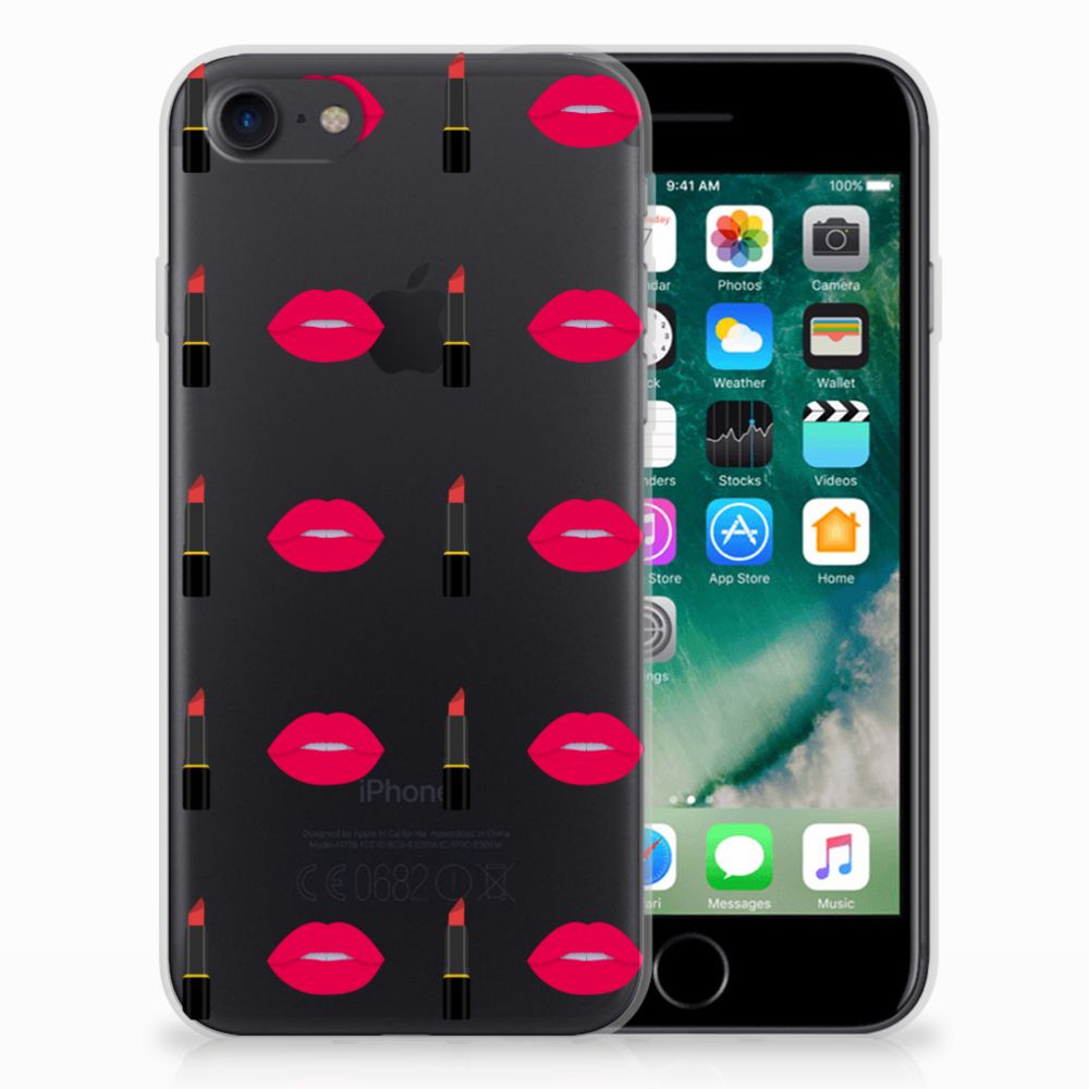 Apple iPhone 7 | 8 TPU Hoesje Design Lipstick Kiss