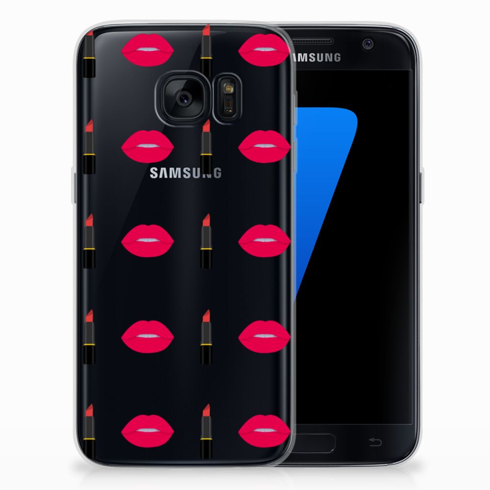 Samsung Galaxy S7 TPU Hoesje Design Lipstick Kiss
