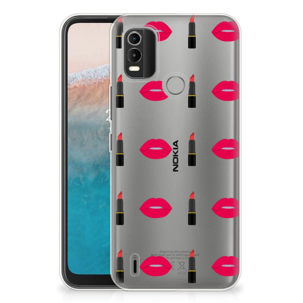 Nokia C21 Plus TPU bumper Lipstick Kiss