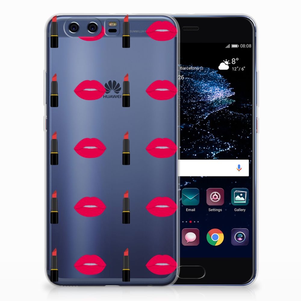 Huawei P10 Plus TPU bumper Lipstick Kiss