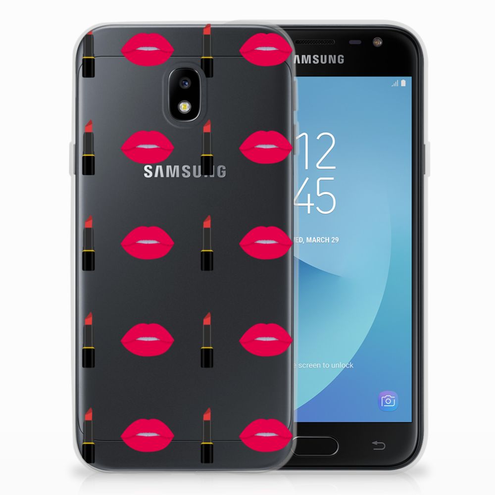 Samsung Galaxy J3 2017 TPU Hoesje Design Lipstick Kiss