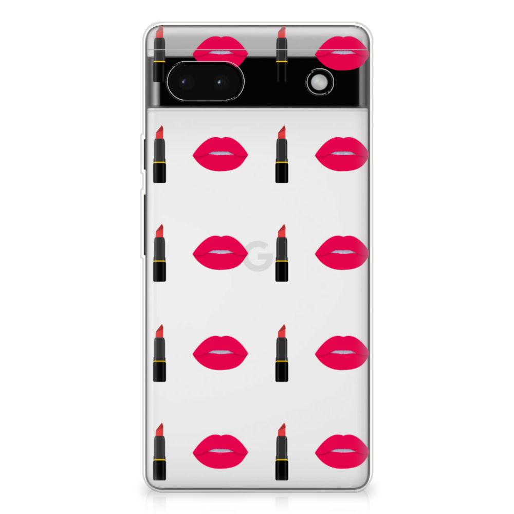 Google Pixel 6A TPU bumper Lipstick Kiss