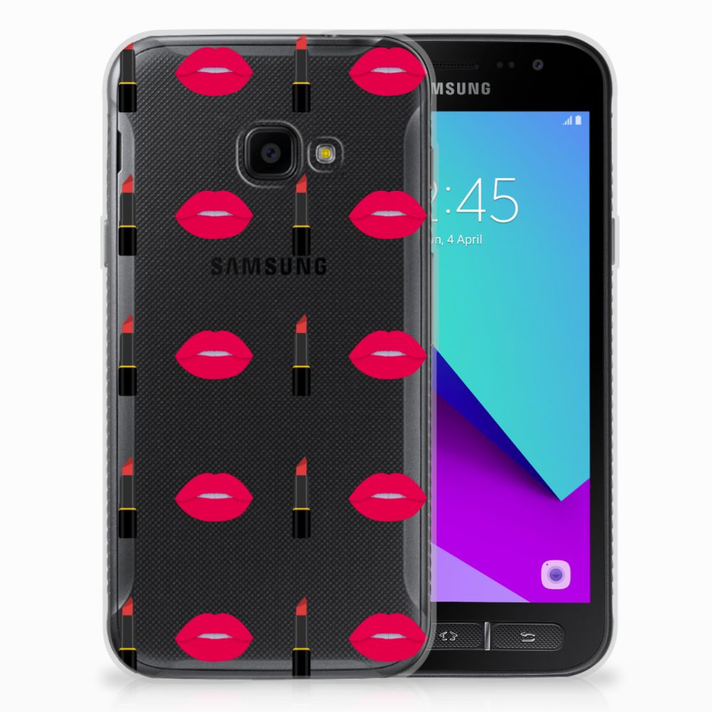 Samsung Galaxy Xcover 4 TPU Hoesje Design Lipstick Kiss