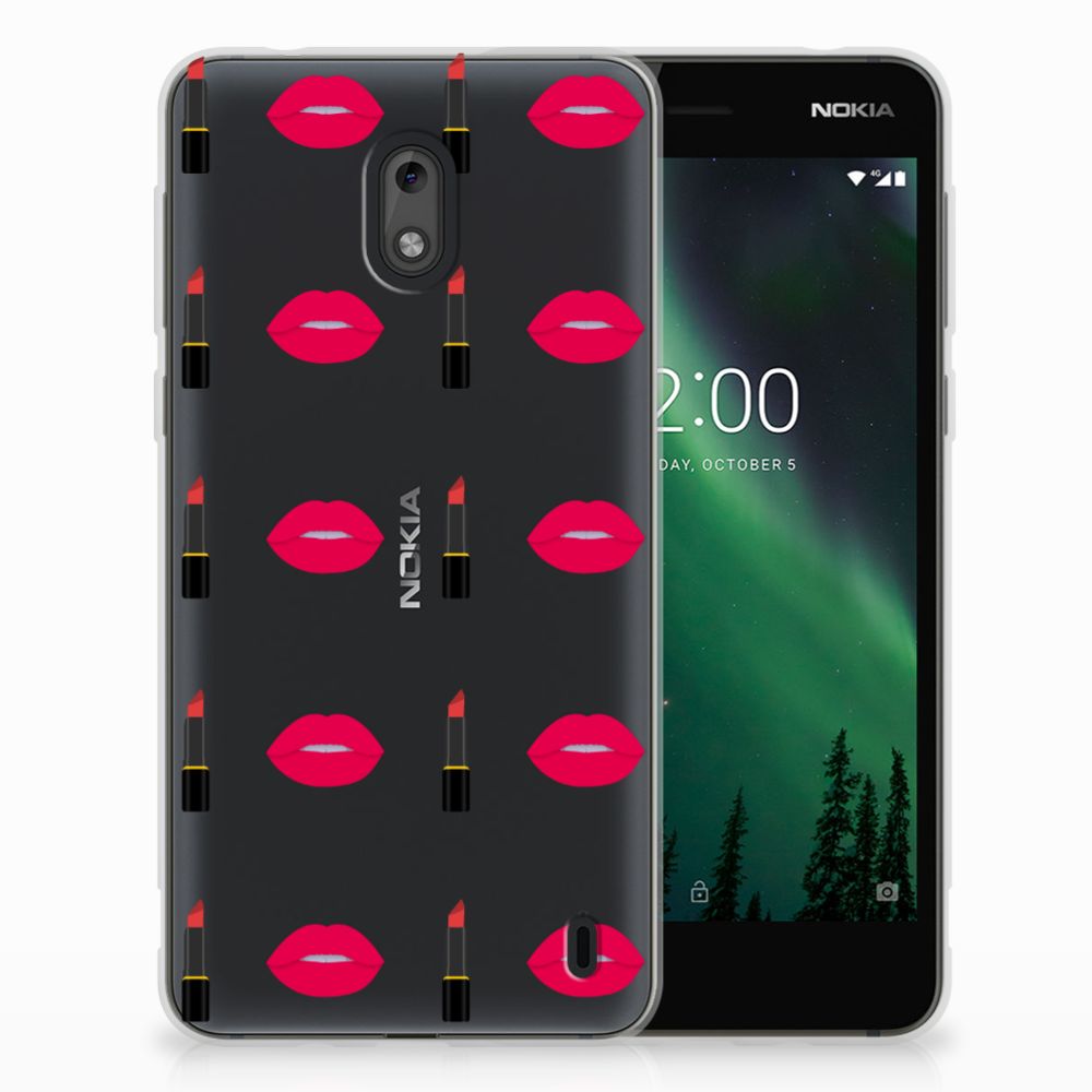 Nokia 2 TPU bumper Lipstick Kiss