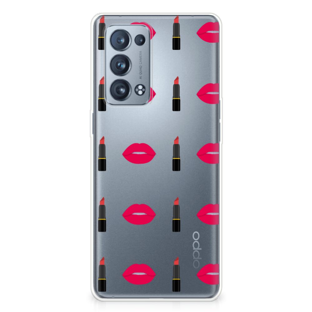 OPPO Reno 6 Pro Plus 5G TPU bumper Lipstick Kiss