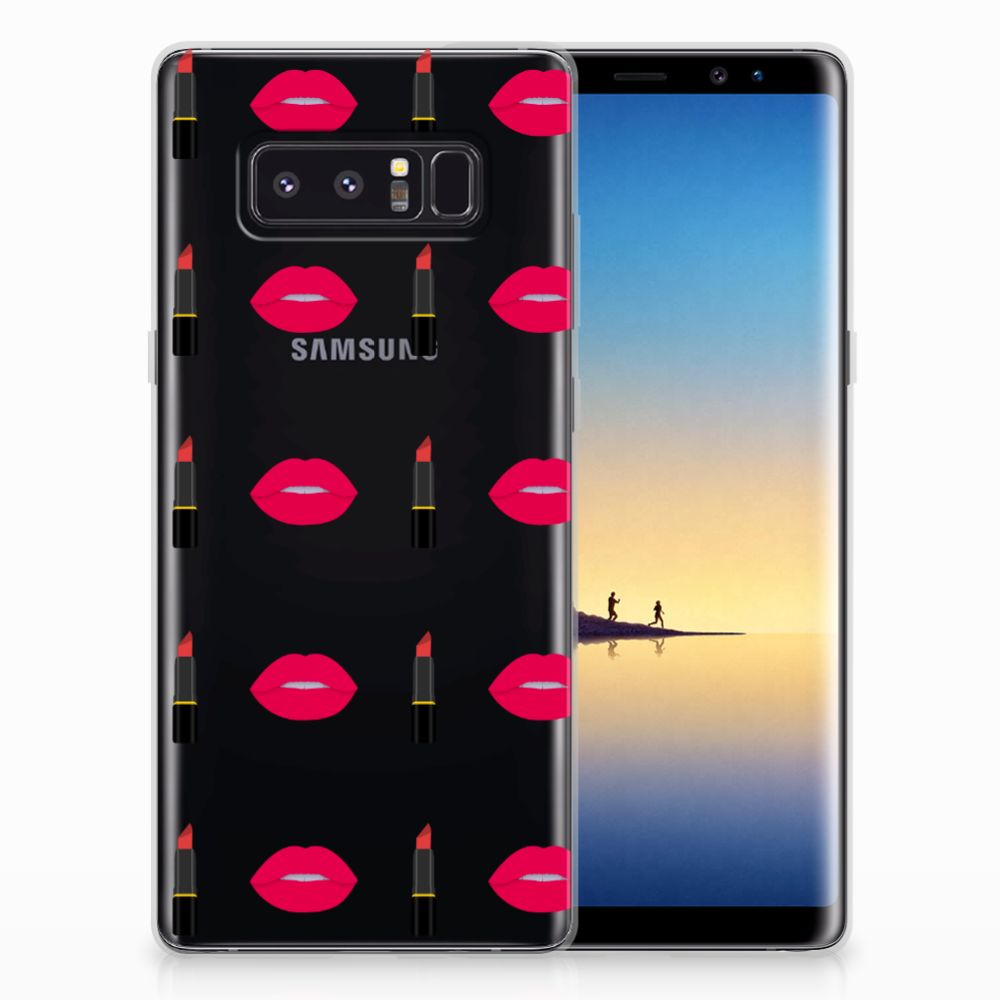 Samsung Galaxy Note 8 TPU Hoesje Design Lipstick Kiss