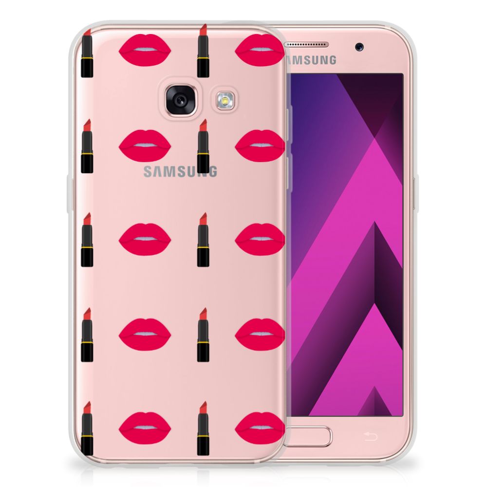 Samsung Galaxy A3 2017 TPU Hoesje Design Lipstick Kiss