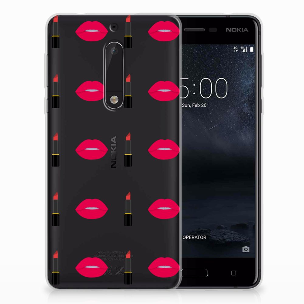 Nokia 5 TPU bumper Lipstick Kiss