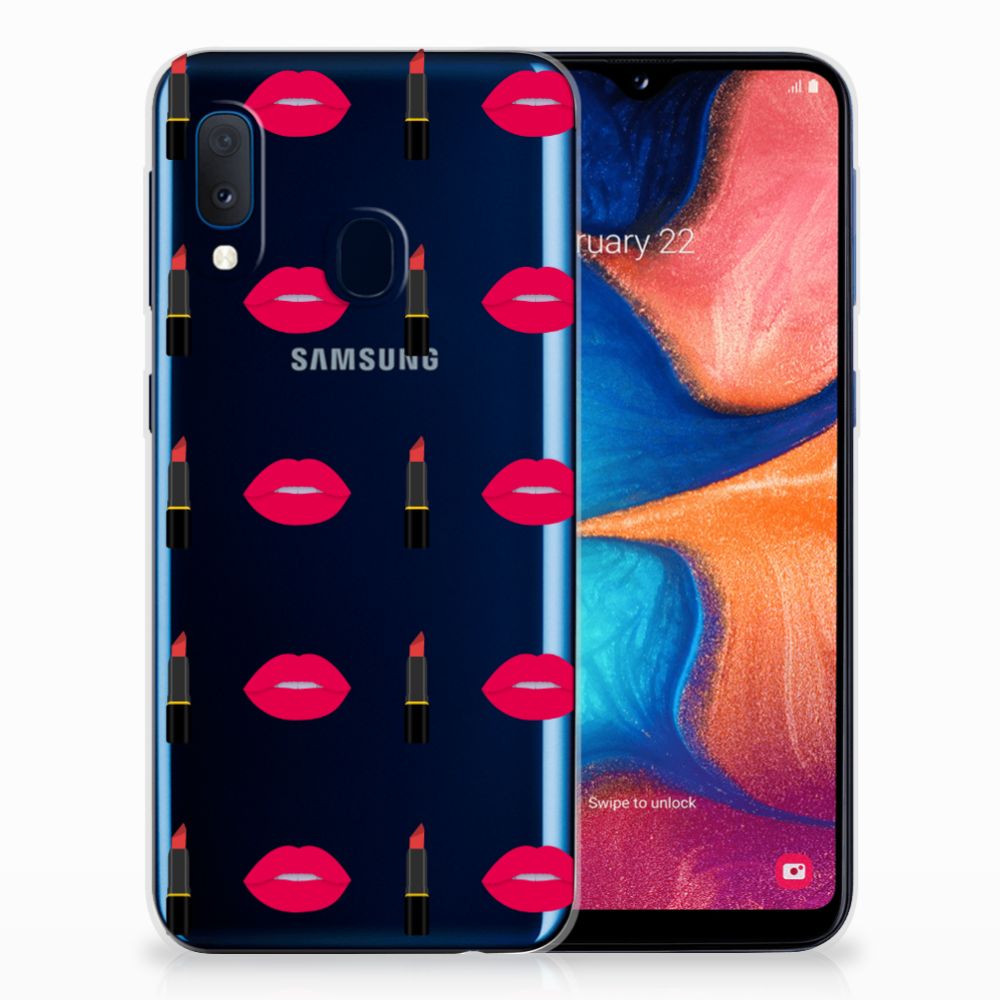 Samsung Galaxy A20e TPU bumper Lipstick Kiss