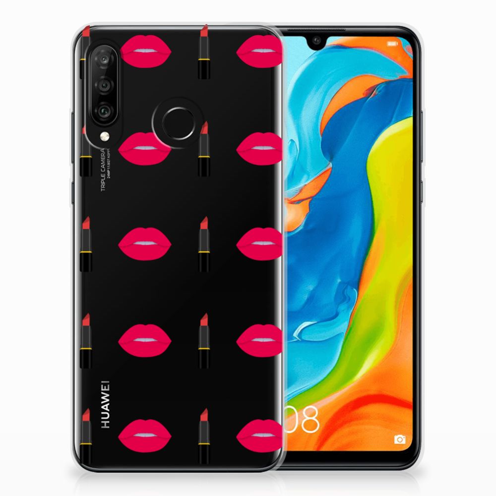 Huawei P30 Lite TPU bumper Lipstick Kiss