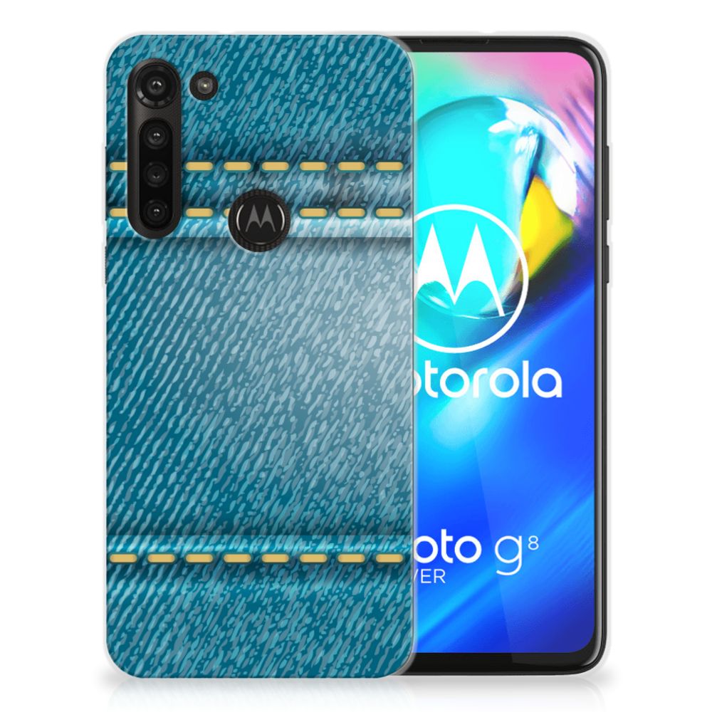 Motorola Moto G8 Power Silicone Back Cover Jeans