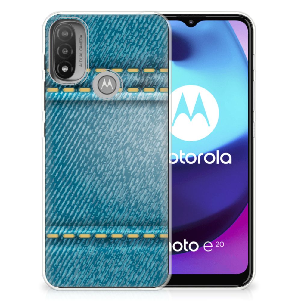 Motorola Moto E20 | E40 Silicone Back Cover Jeans