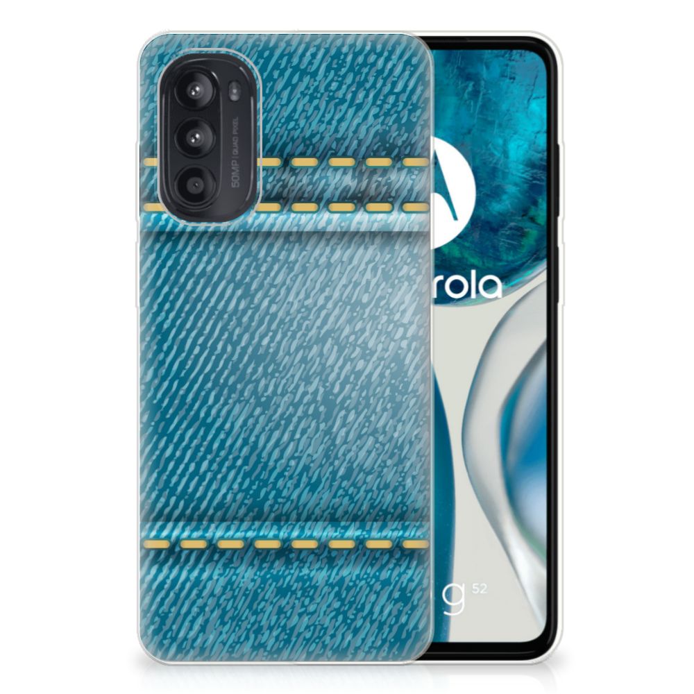 Motorola Moto G52/G82 Silicone Back Cover Jeans
