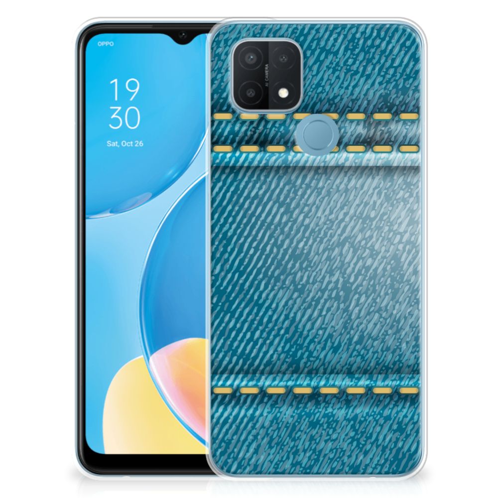 OPPO A15 Silicone Back Cover Jeans