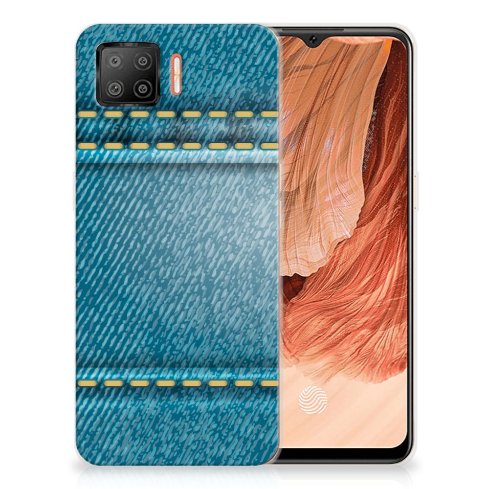 OPPO A73 4G Silicone Back Cover Jeans