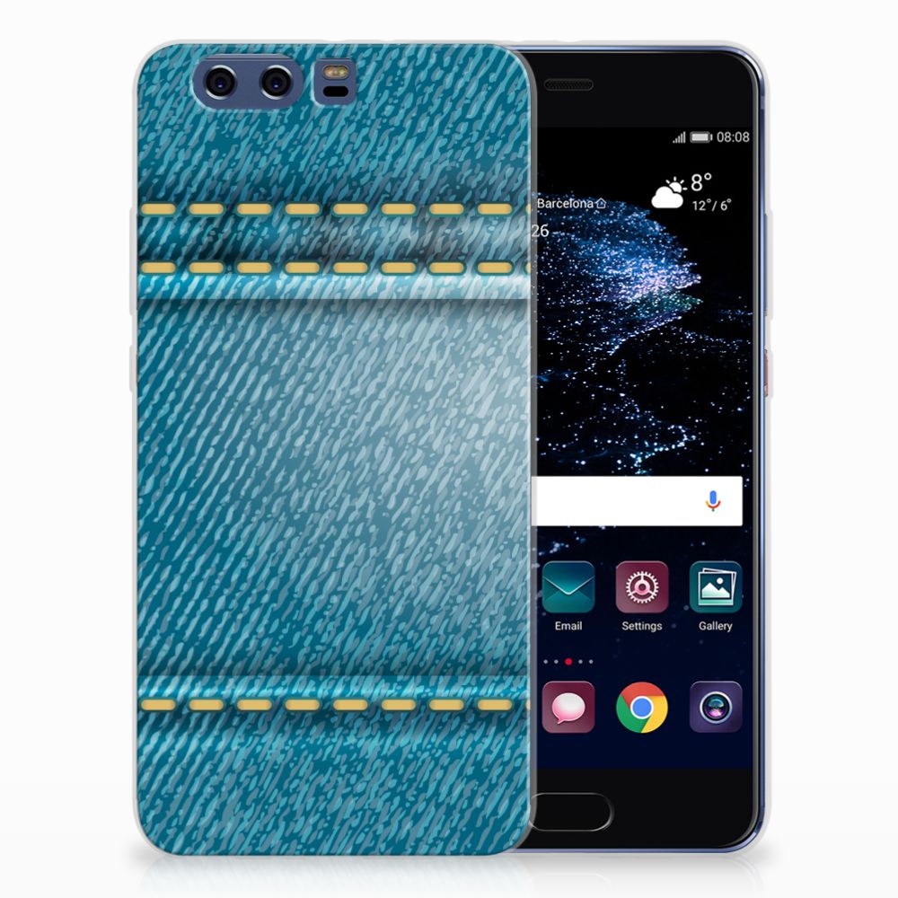 Huawei P10 Plus Silicone Back Cover Jeans