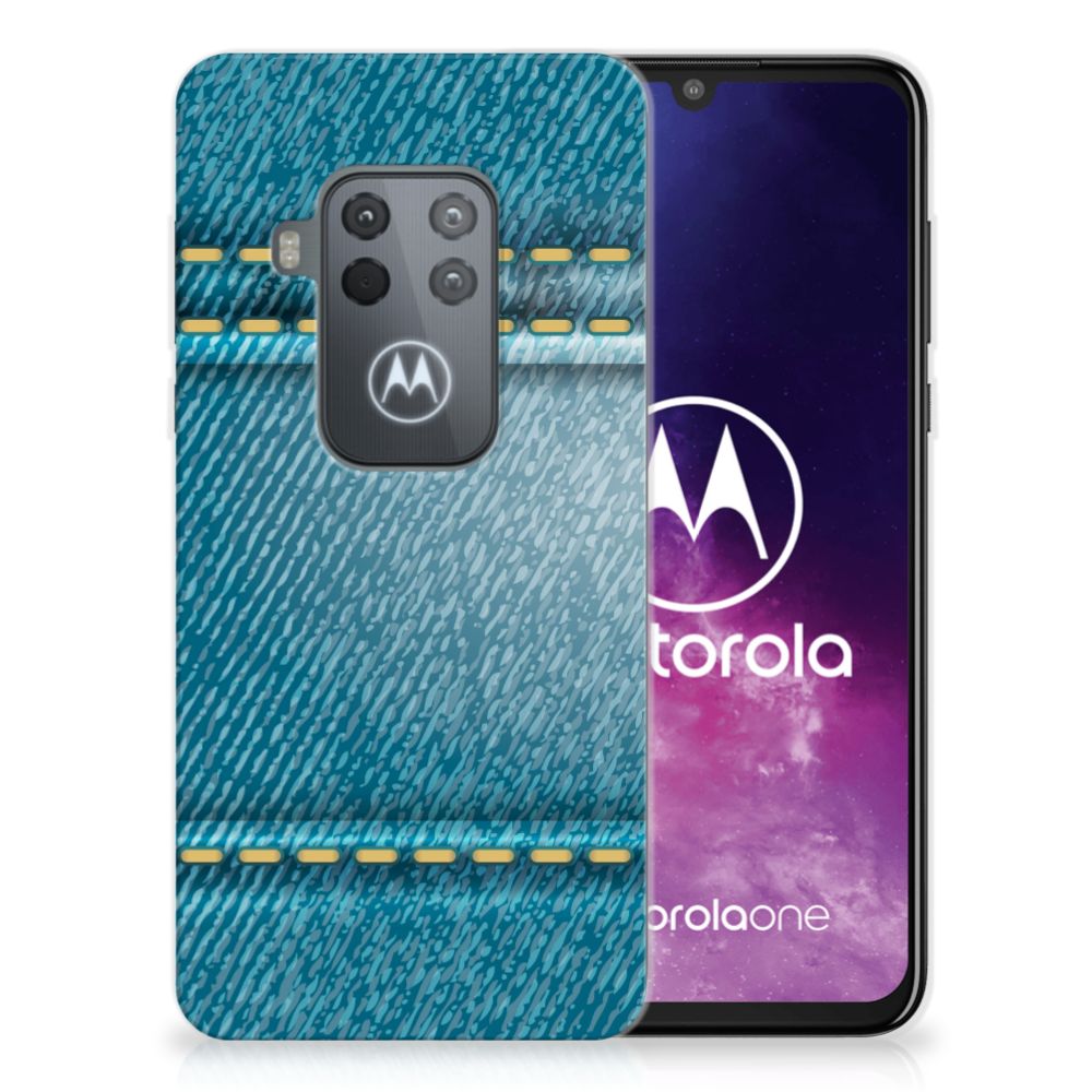 Motorola One Zoom Silicone Back Cover Jeans