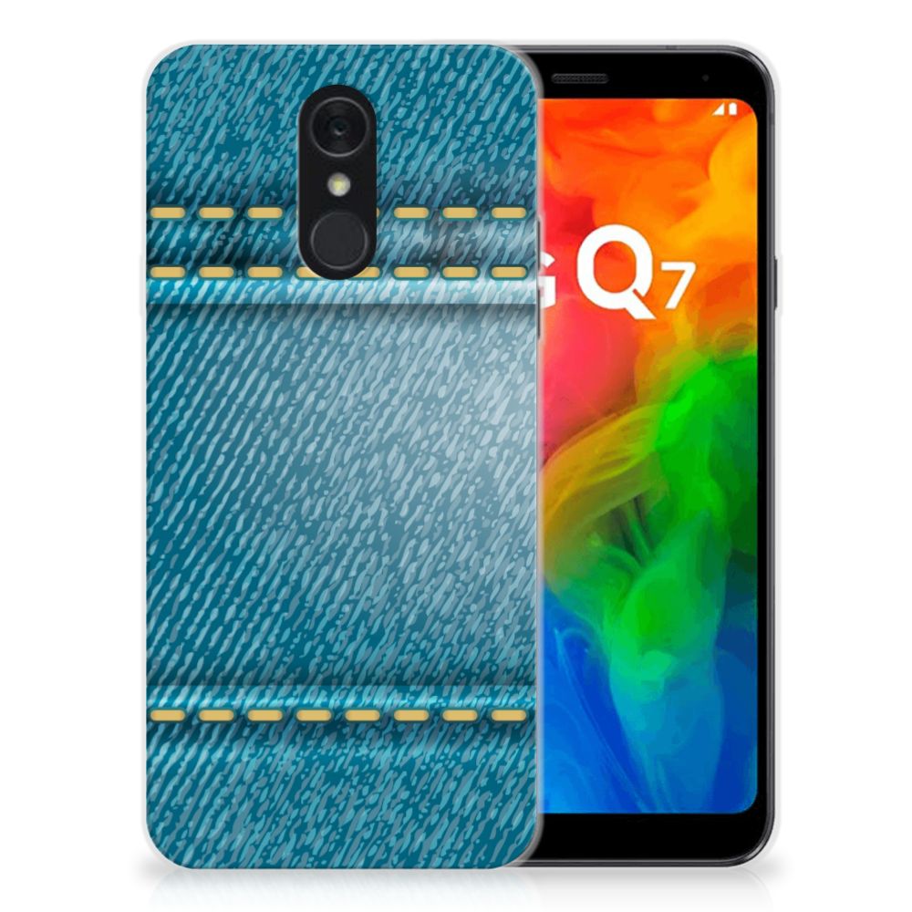LG Q7 Silicone Back Cover Jeans