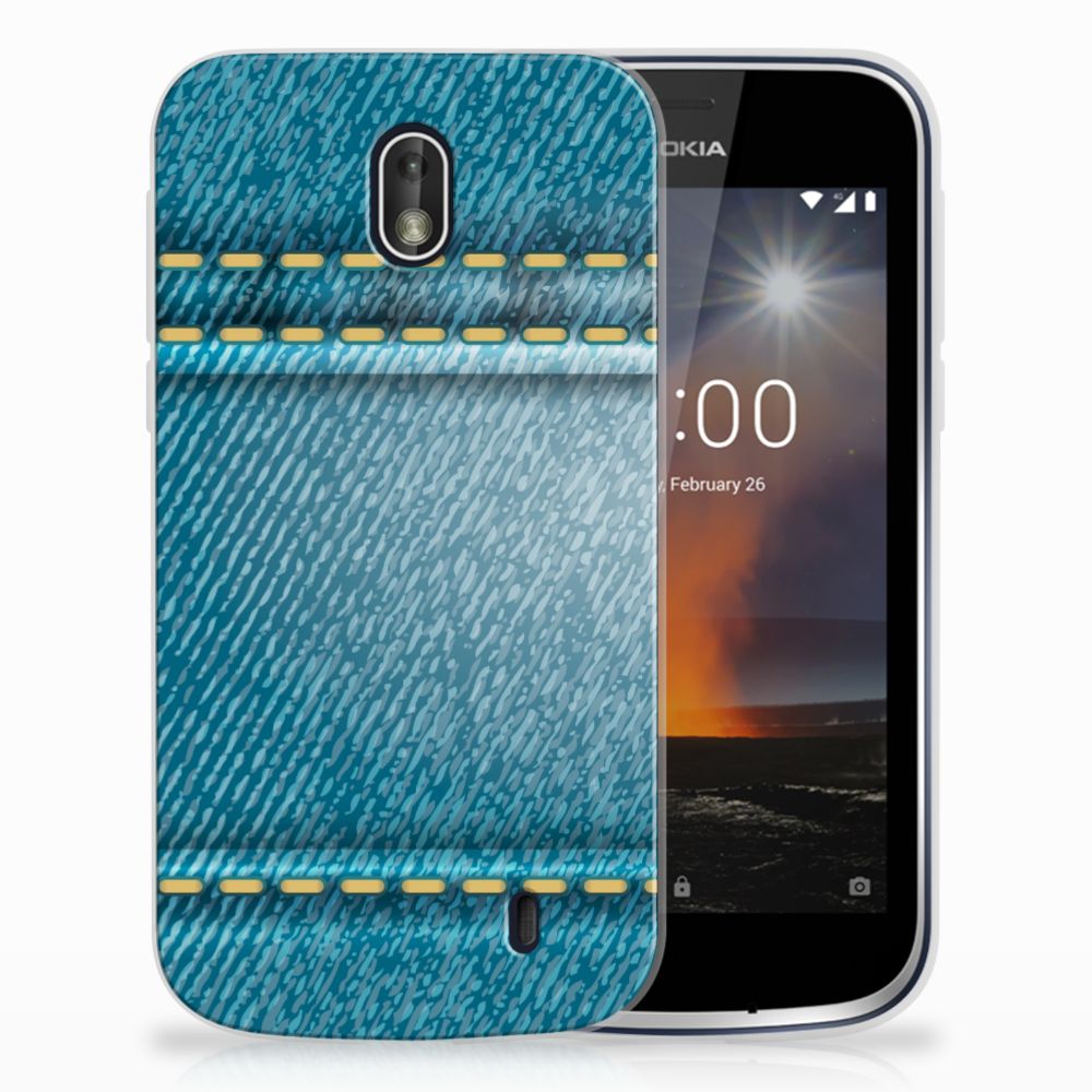Nokia 1 Silicone Back Cover Jeans