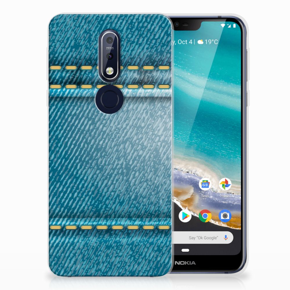 Nokia 7.1 Silicone Back Cover Jeans