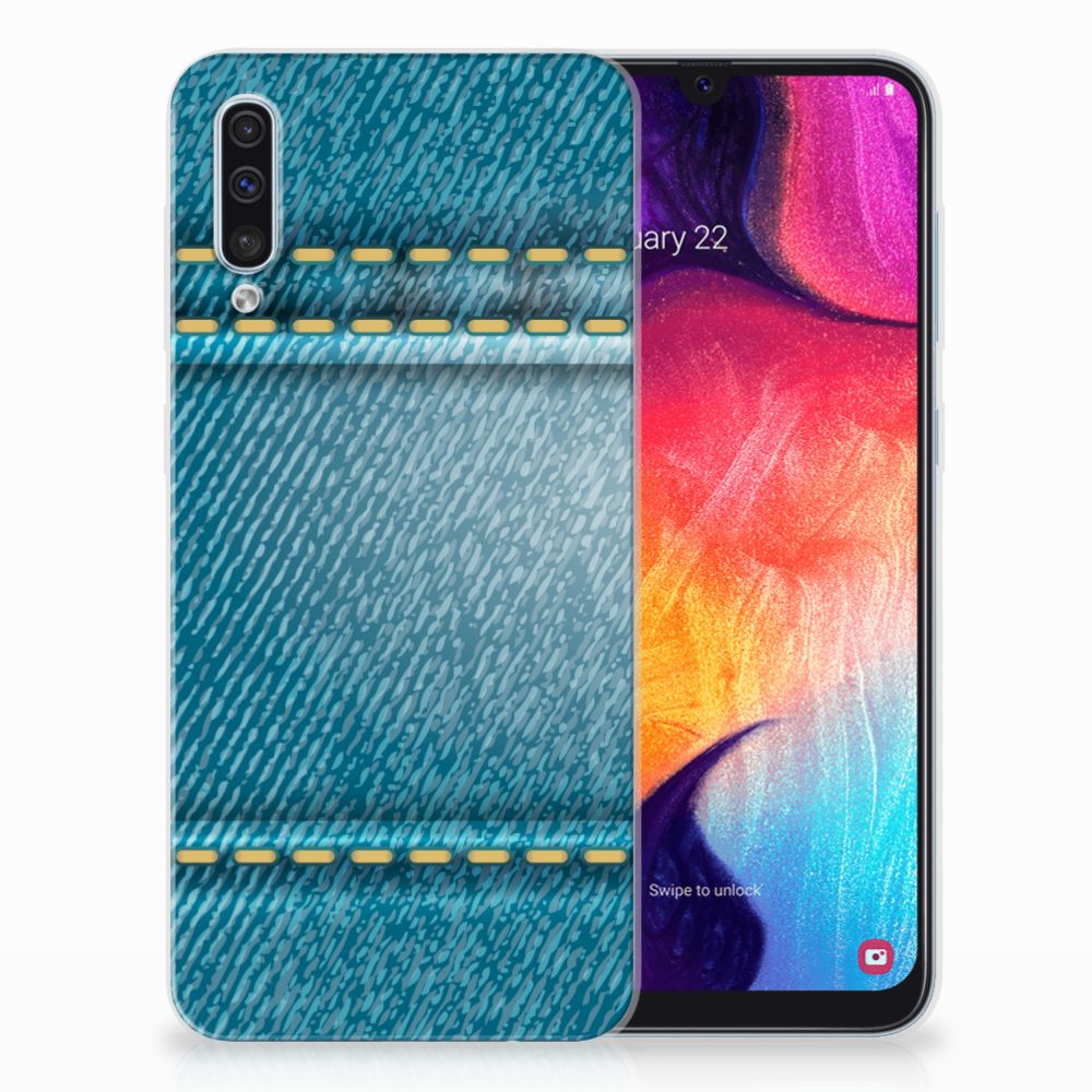 Samsung Galaxy A50 Silicone Back Cover Jeans