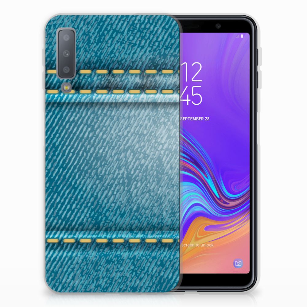 Samsung Galaxy A7 (2018) Silicone Back Cover Jeans