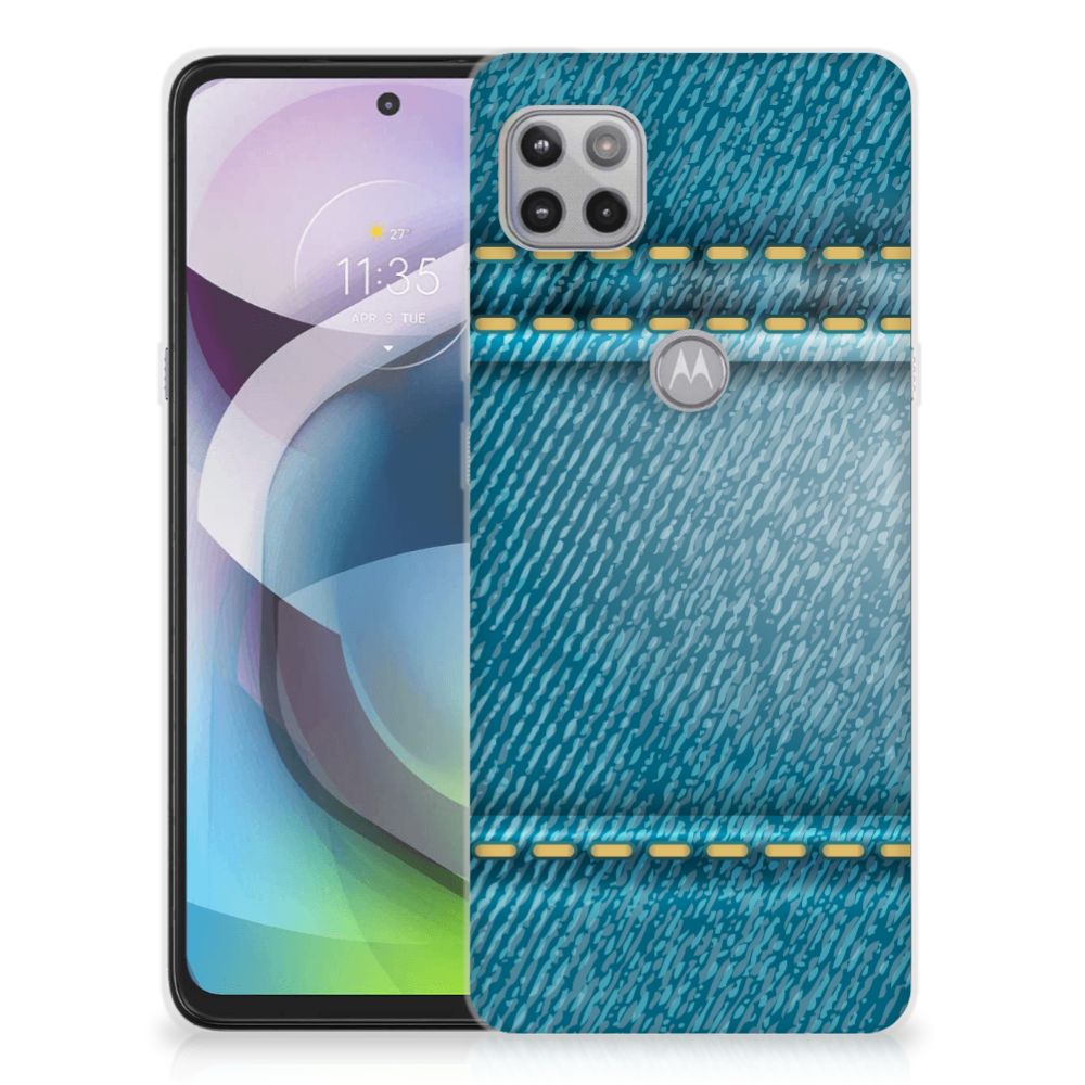 Motorola Moto G 5G Silicone Back Cover Jeans