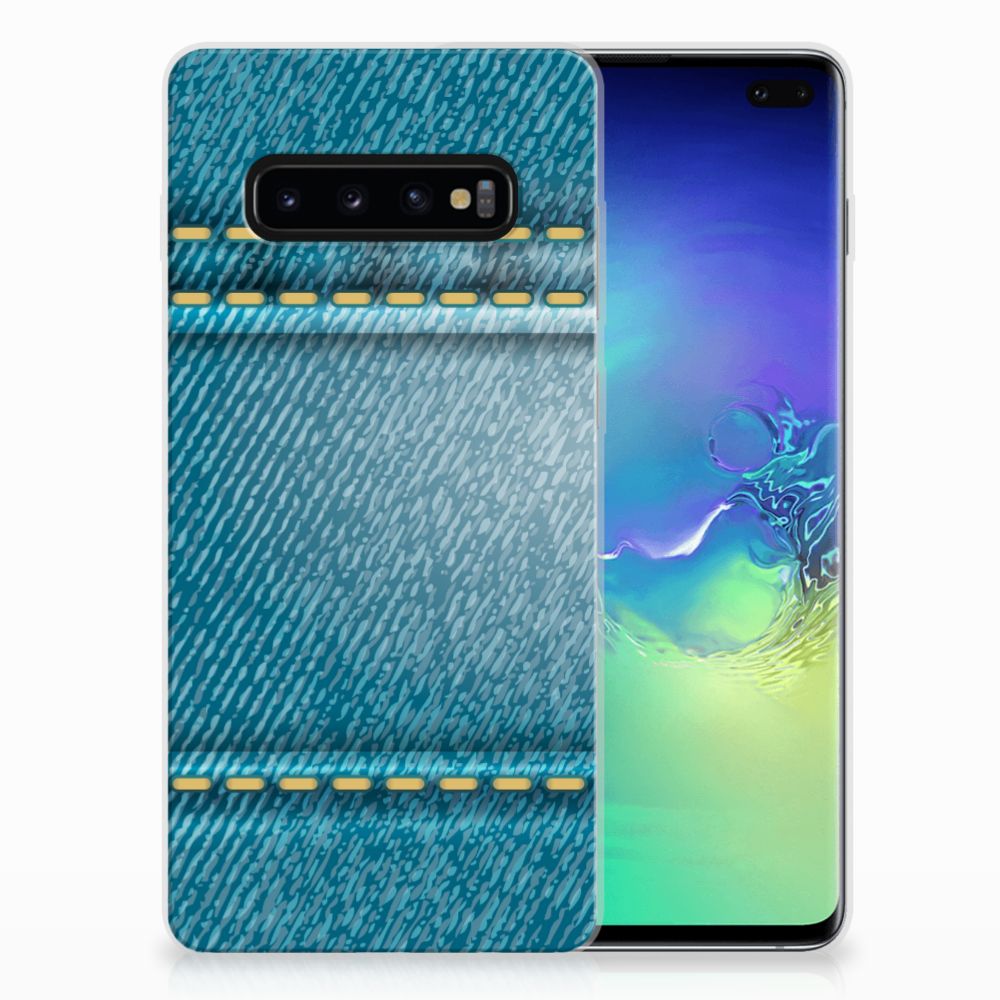 Samsung Galaxy S10 Plus Silicone Back Cover Jeans
