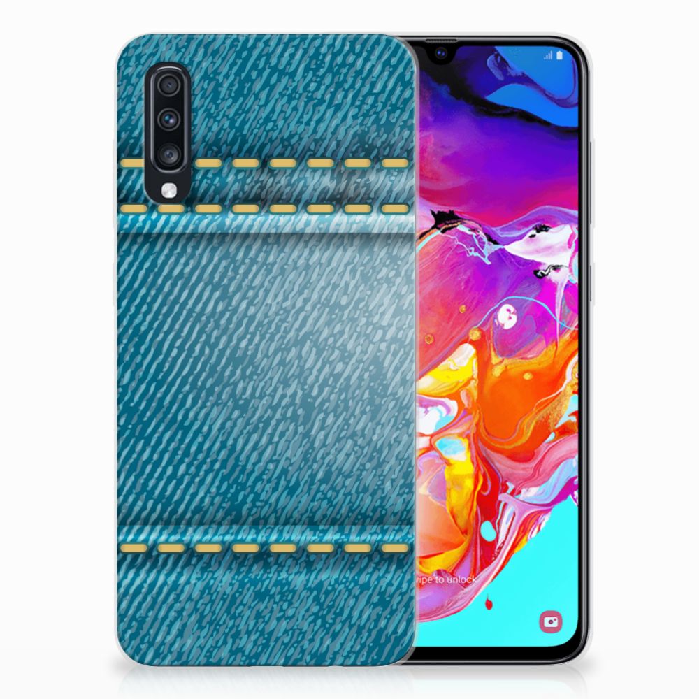 Samsung Galaxy A70 Silicone Back Cover Jeans