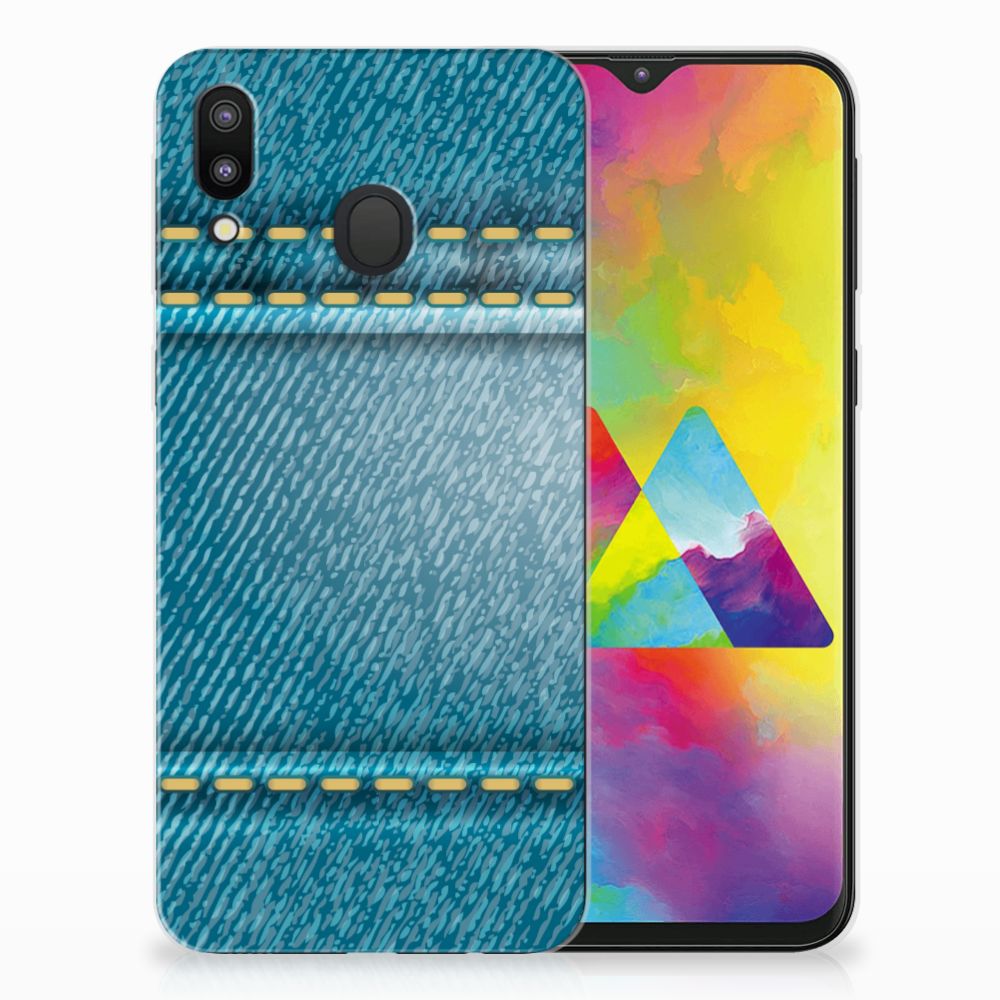 Samsung Galaxy M20 (Power) Silicone Back Cover Jeans