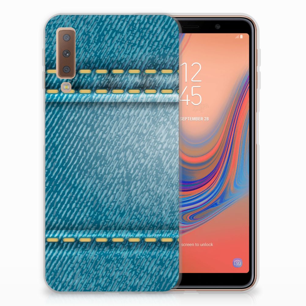 Samsung Galaxy A7 (2018) Silicone Back Cover Jeans