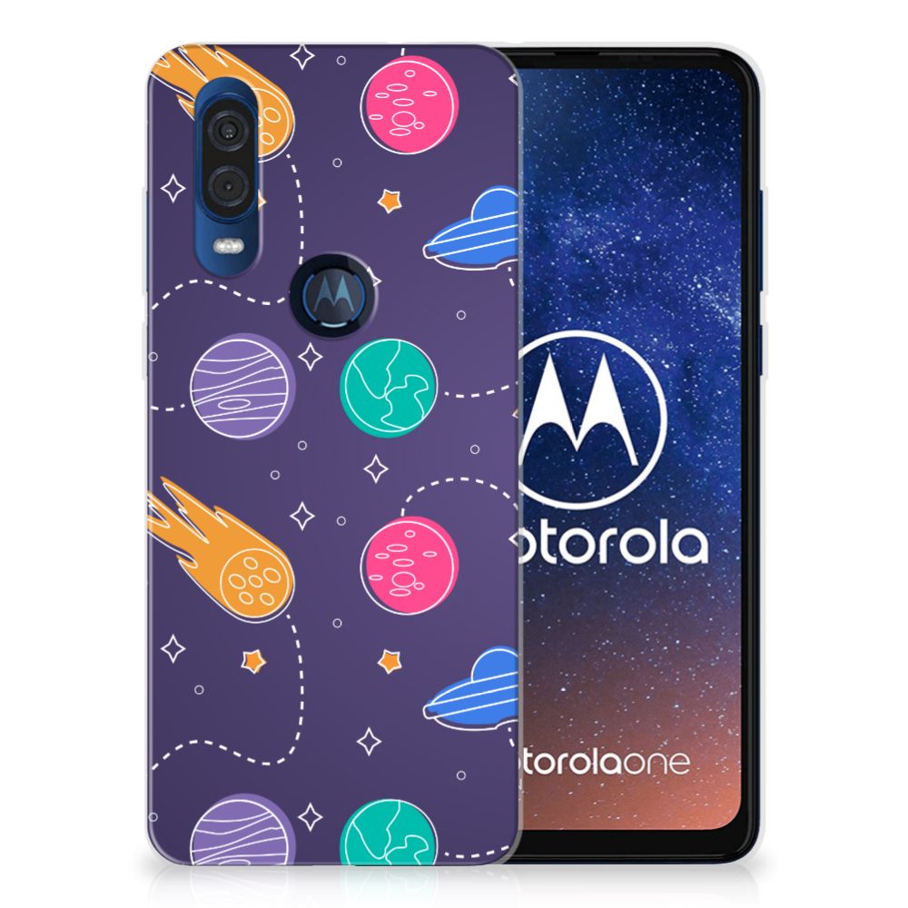 Motorola One Vision Silicone Back Cover Space