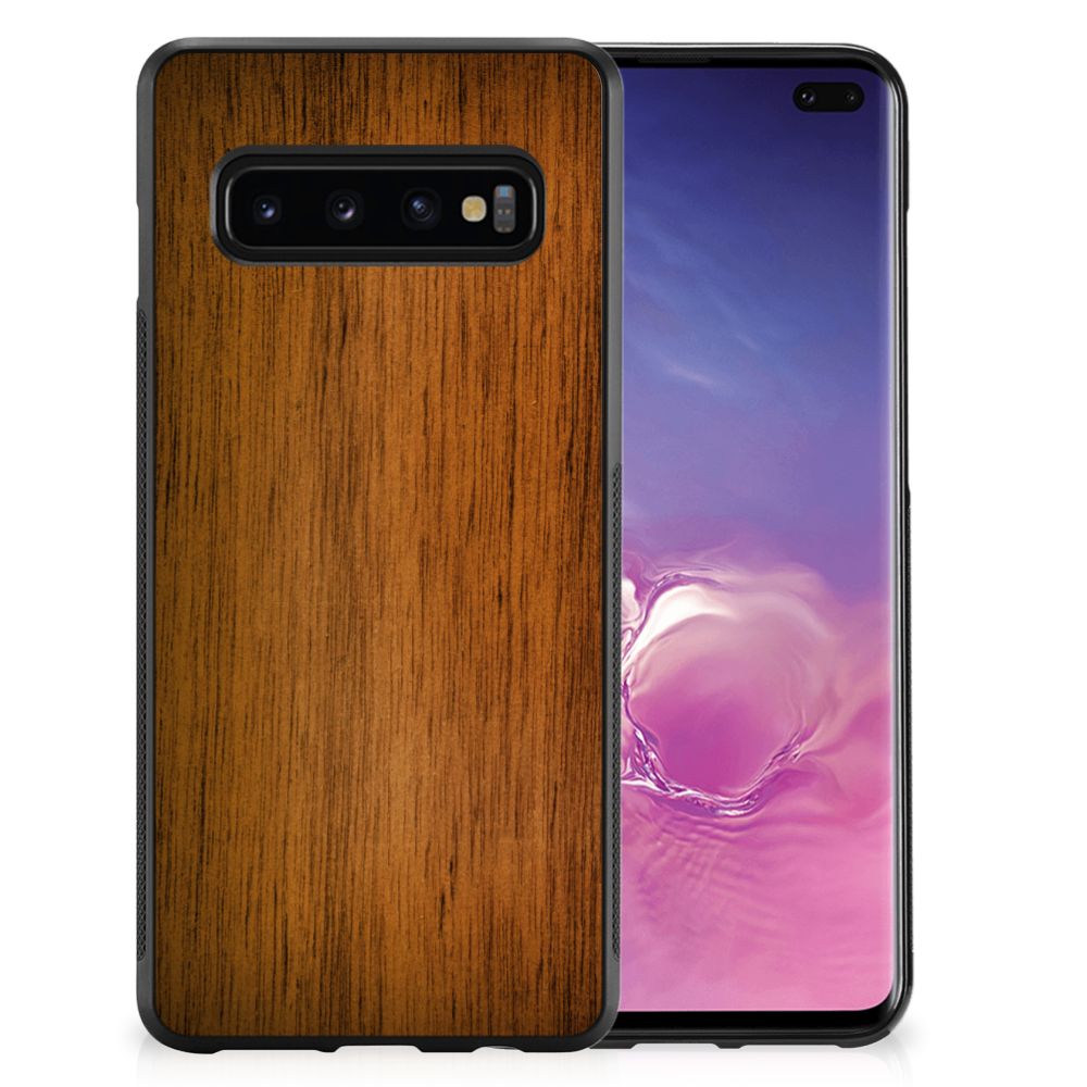 Samsung Galaxy S10+ Grip Case Donker Hout