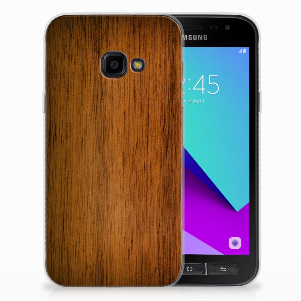 Samsung Galaxy Xcover 4 | Xcover 4s Bumper Hoesje Donker Hout