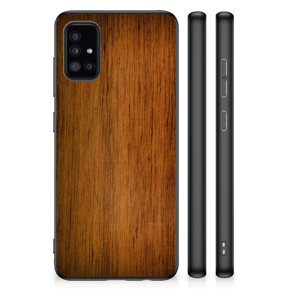 Samsung Galaxy A51 Grip Case Donker Hout