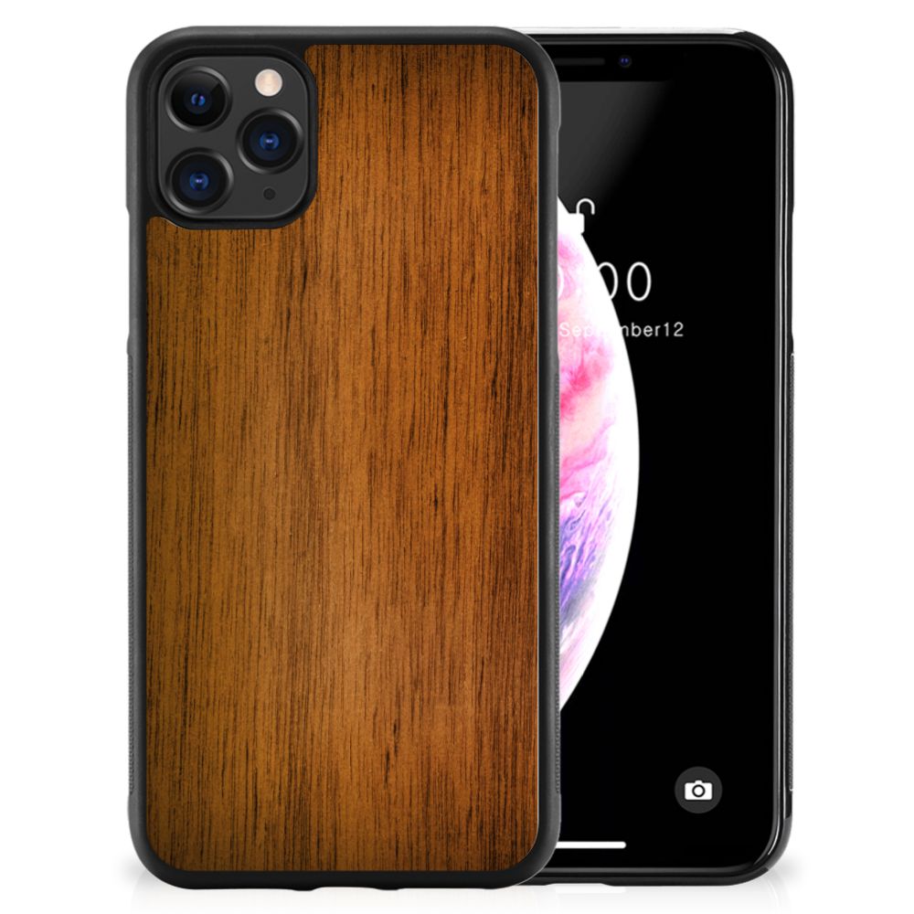 Apple iPhone 11 Pro Max Grip Case Donker Hout