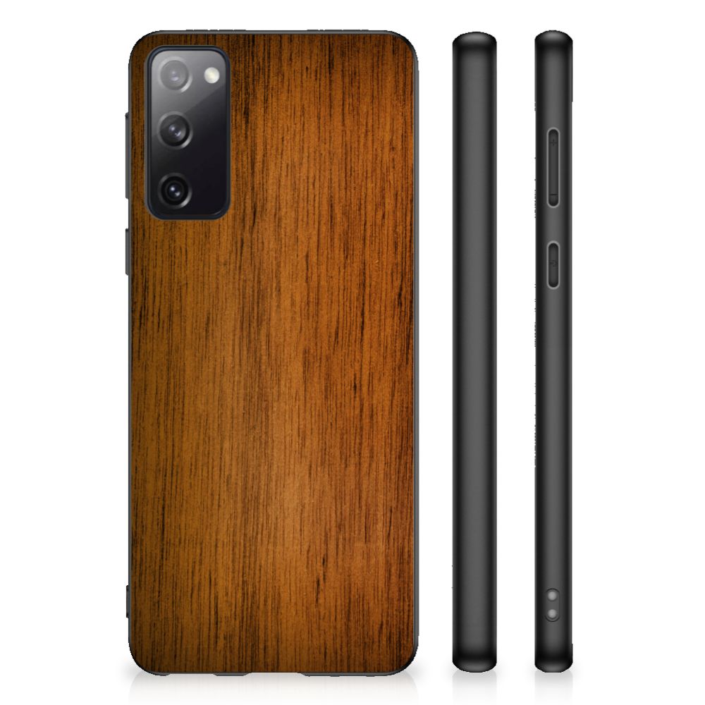 Samsung Galaxy S20 Grip Case Donker Hout