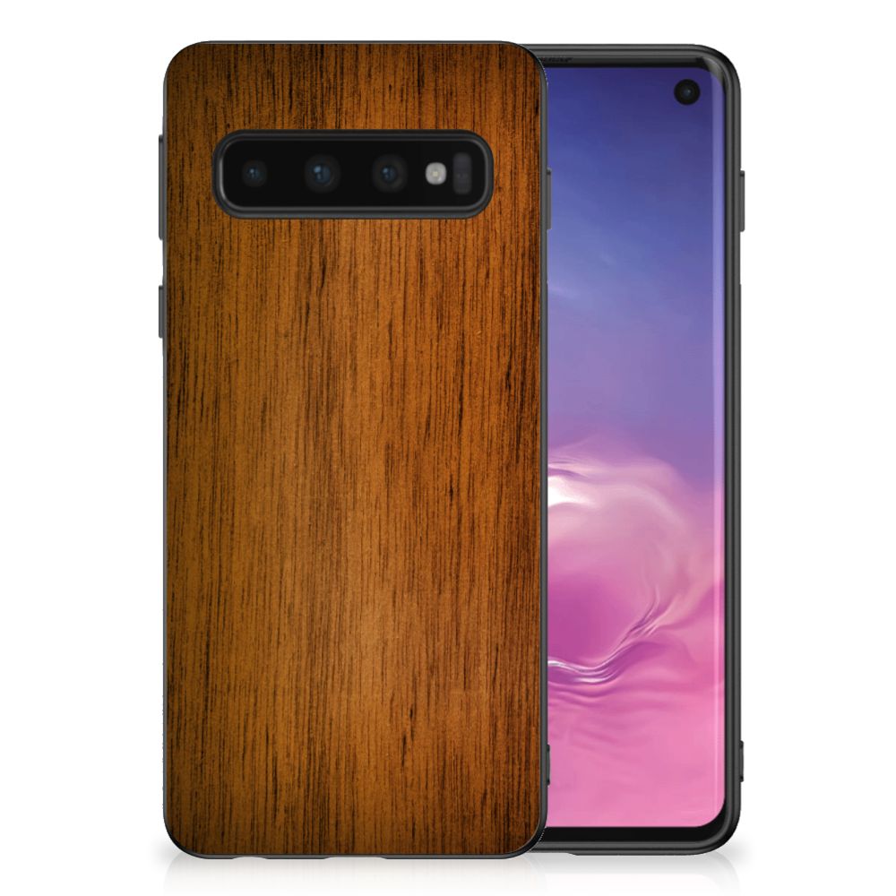 Samsung Galaxy S10 Grip Case Donker Hout