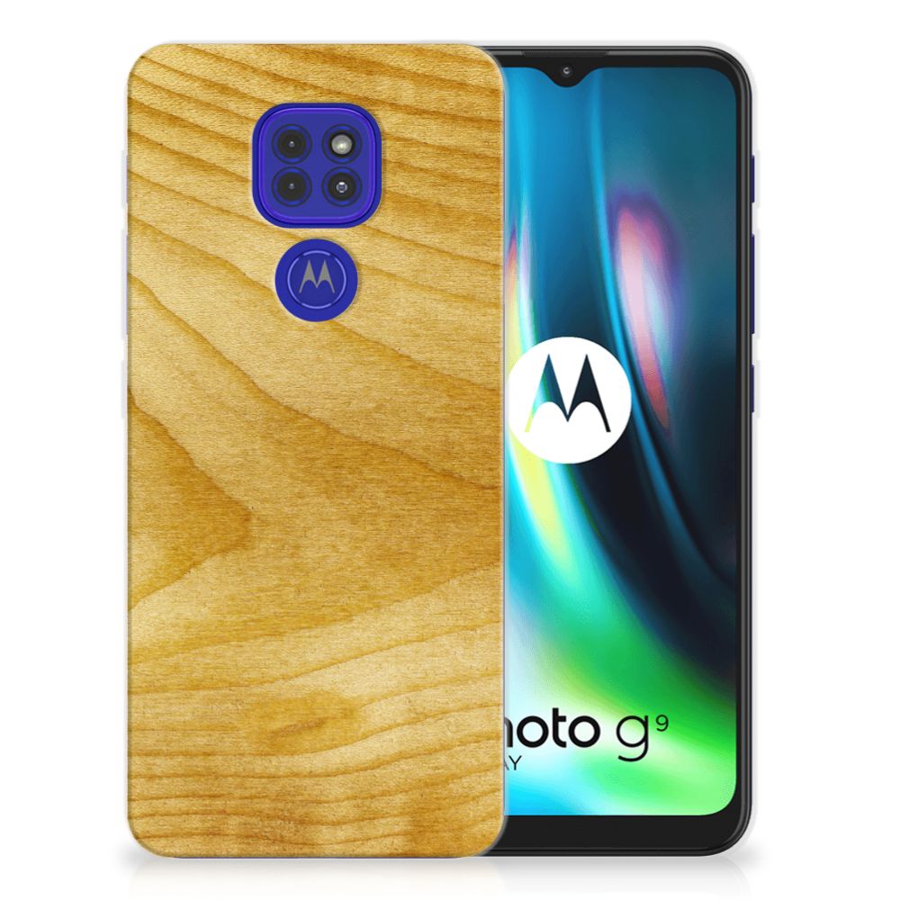 Motorola Moto G9 Play | E7 Plus Bumper Hoesje Licht Hout