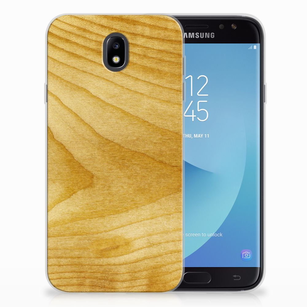 Samsung Galaxy J7 2017 | J7 Pro Uniek TPU Hoesje Licht Hout
